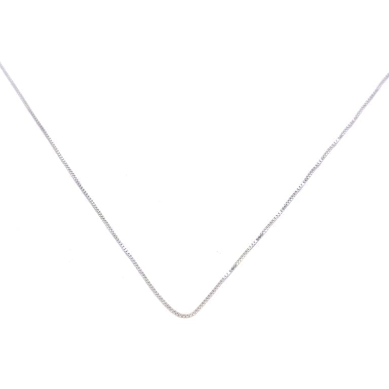 Silberne Würfelkette /dünn/ 40cm