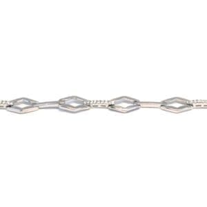 Silver white stone rhombus bead bracelet