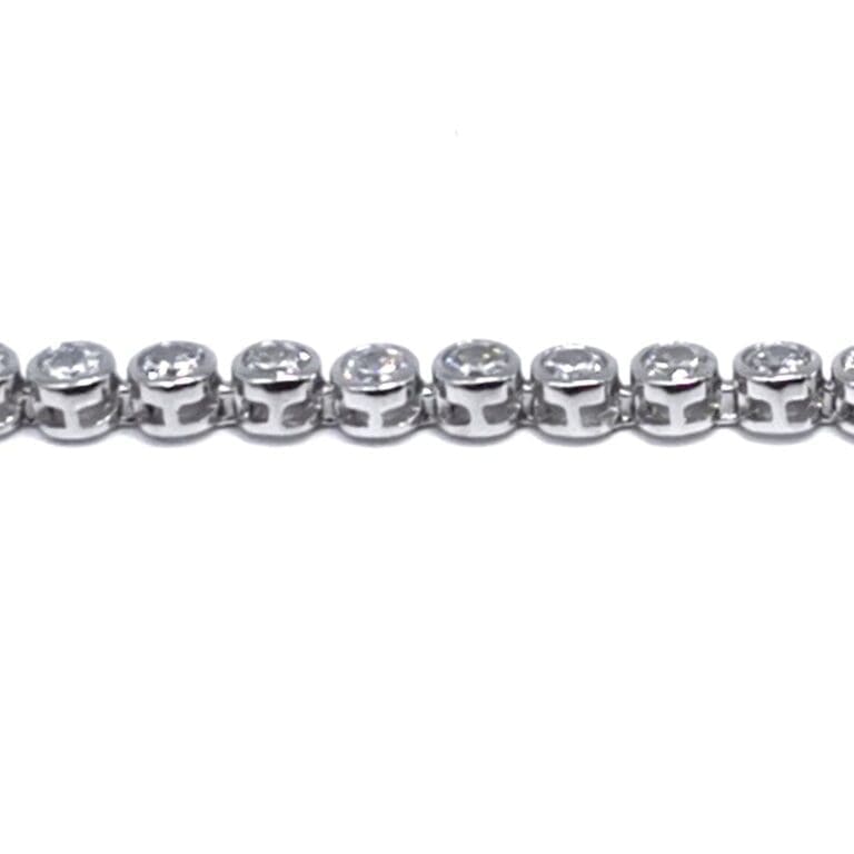 Silver white stone tennis bracelet