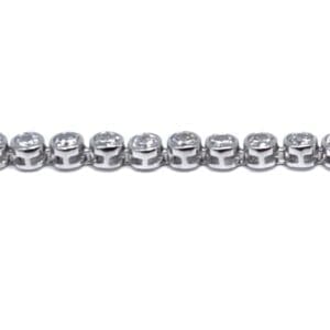 Silver white stone tennis bracelet