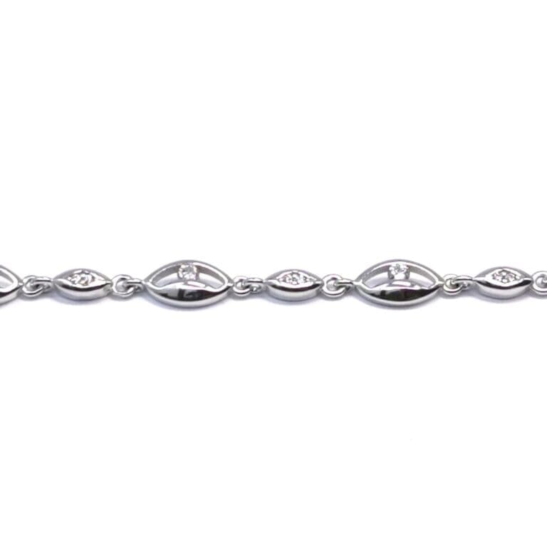 Silver fantasy bracelet decorated with small stones