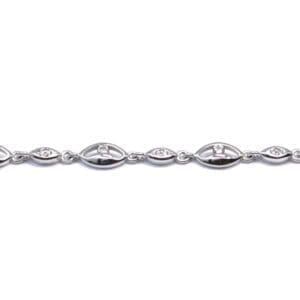 Silver fantasy bracelet decorated with small stones