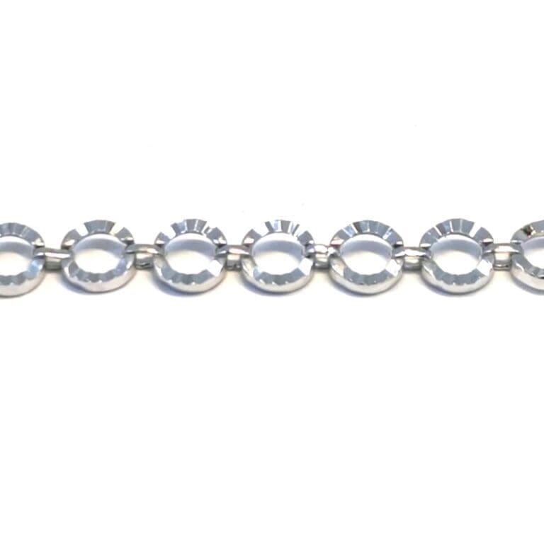 Silver stone without round diamond cut bracelet