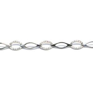 Silver white stone fantasy pattern bracelet
