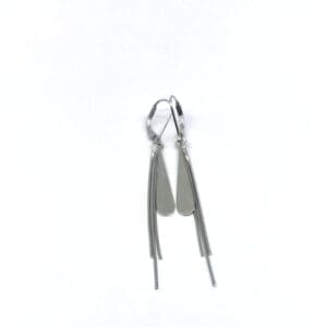 Silver dangle design earrings