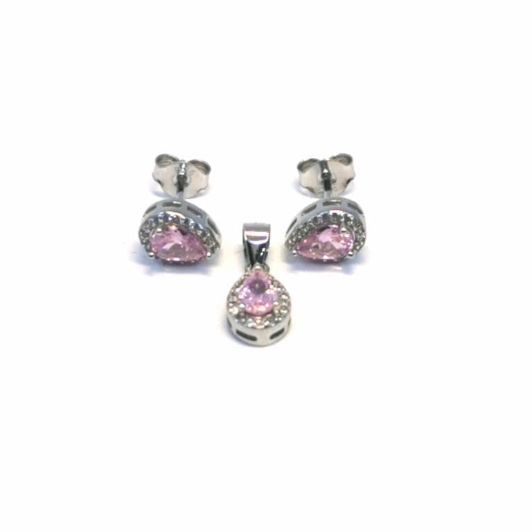 Weiß-rosa Stein-Tropfen-Ohrring mit Stecker-Ohrring-Anhänger