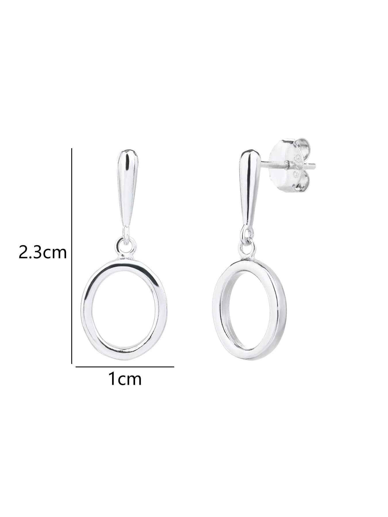 Ezüst design kör fülbevaló_2