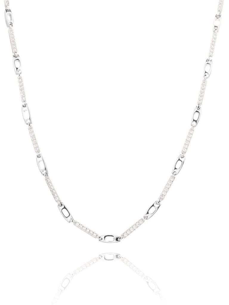 Silver necklace with zirconia decoration