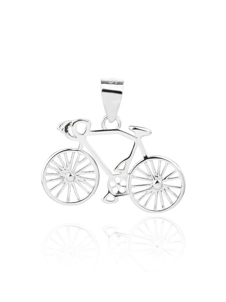 Silberner Fahrrad-Anhänger - das Juwel der Freiheit