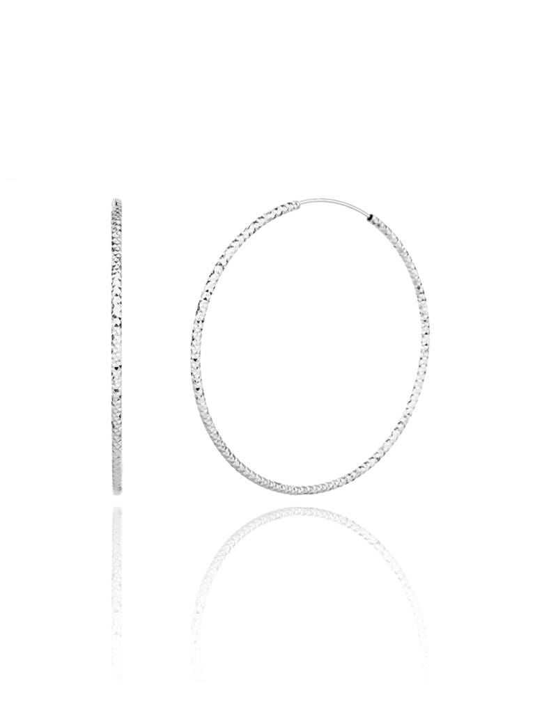 6 cm Diamant gravierte Creolen
