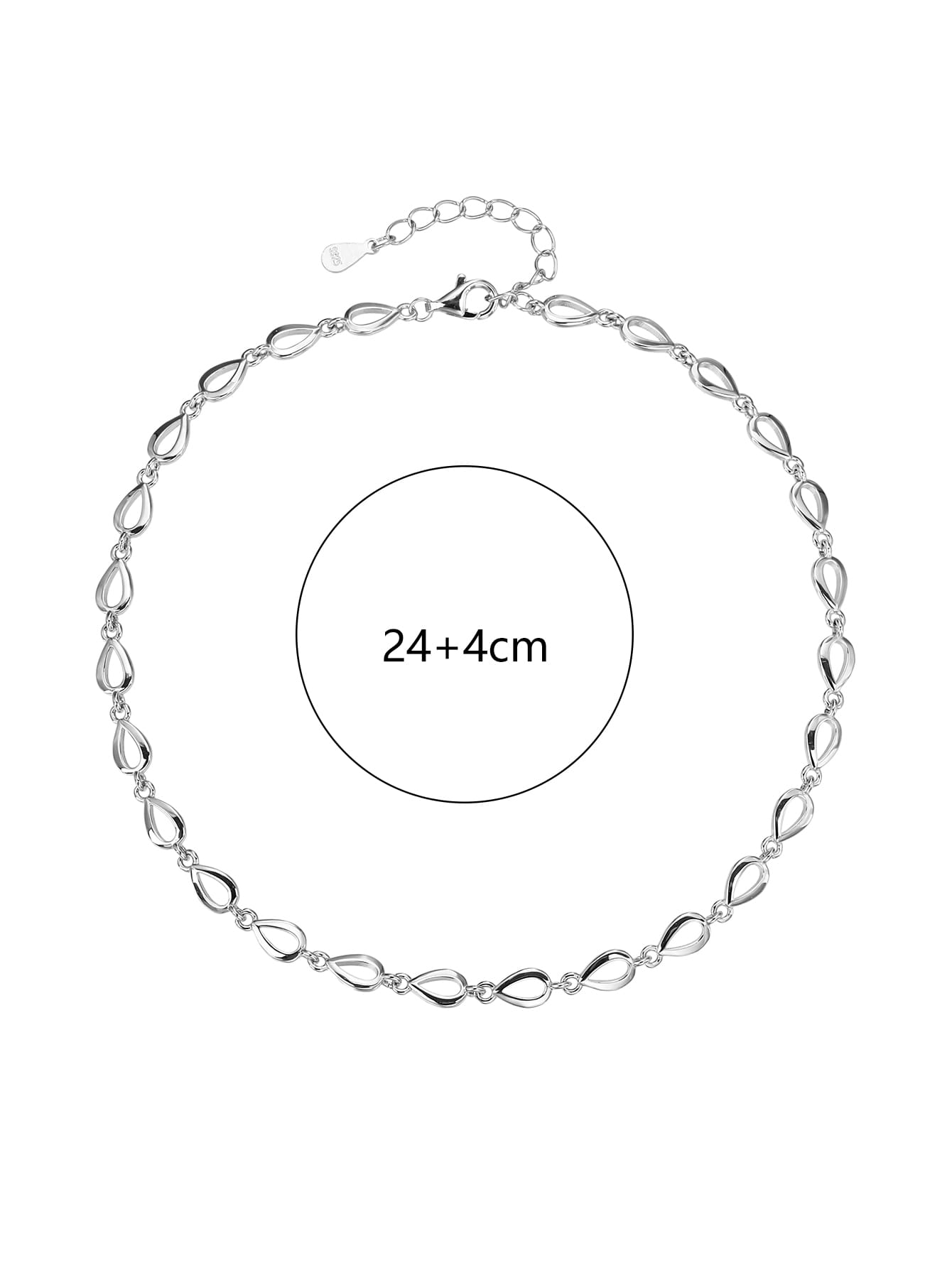 Csepp mintás bokalánc – 24+4 cm_1