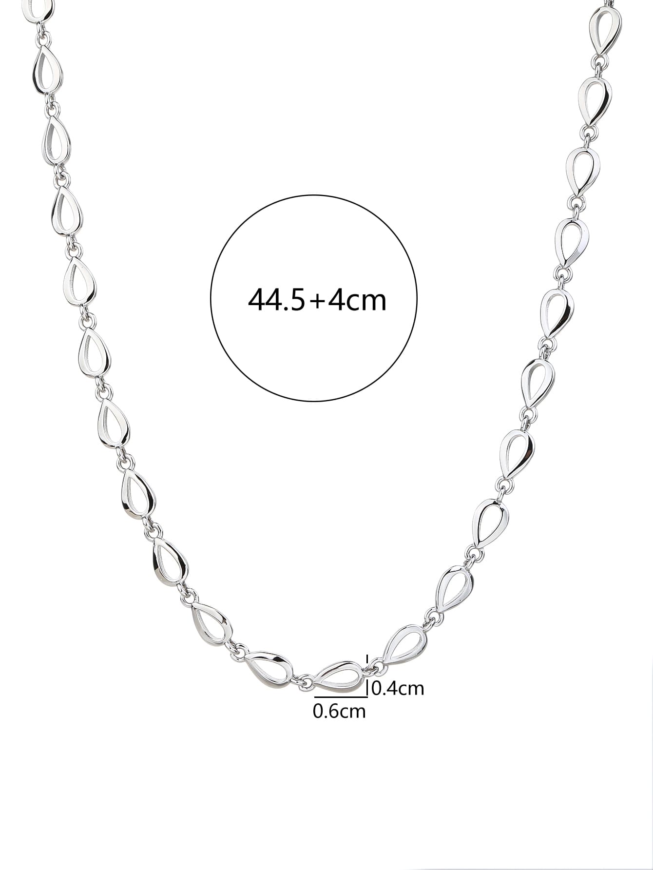 Csepp mintás nyaklánc – 44,5+4 cm_1