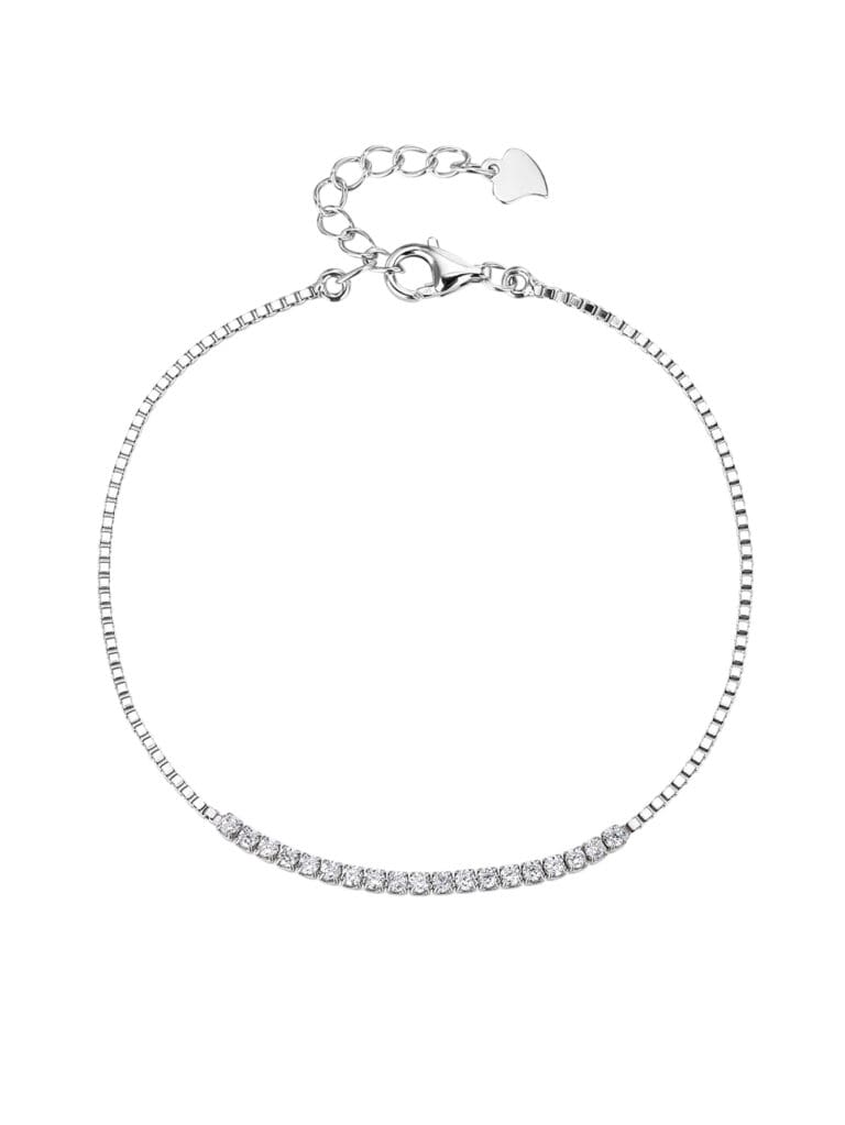 Bracelet with white cubic zirconia stones