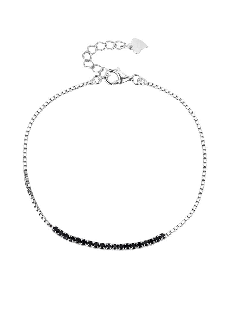 Bracelet with black zirconia stones