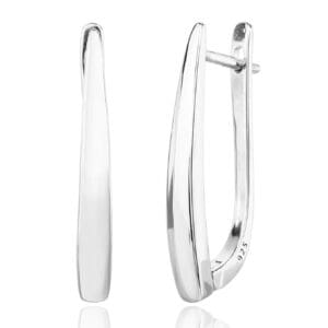 French clasp earrings with a clean, stone free design