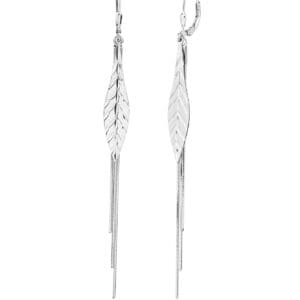 Letter pattern hanging earrings