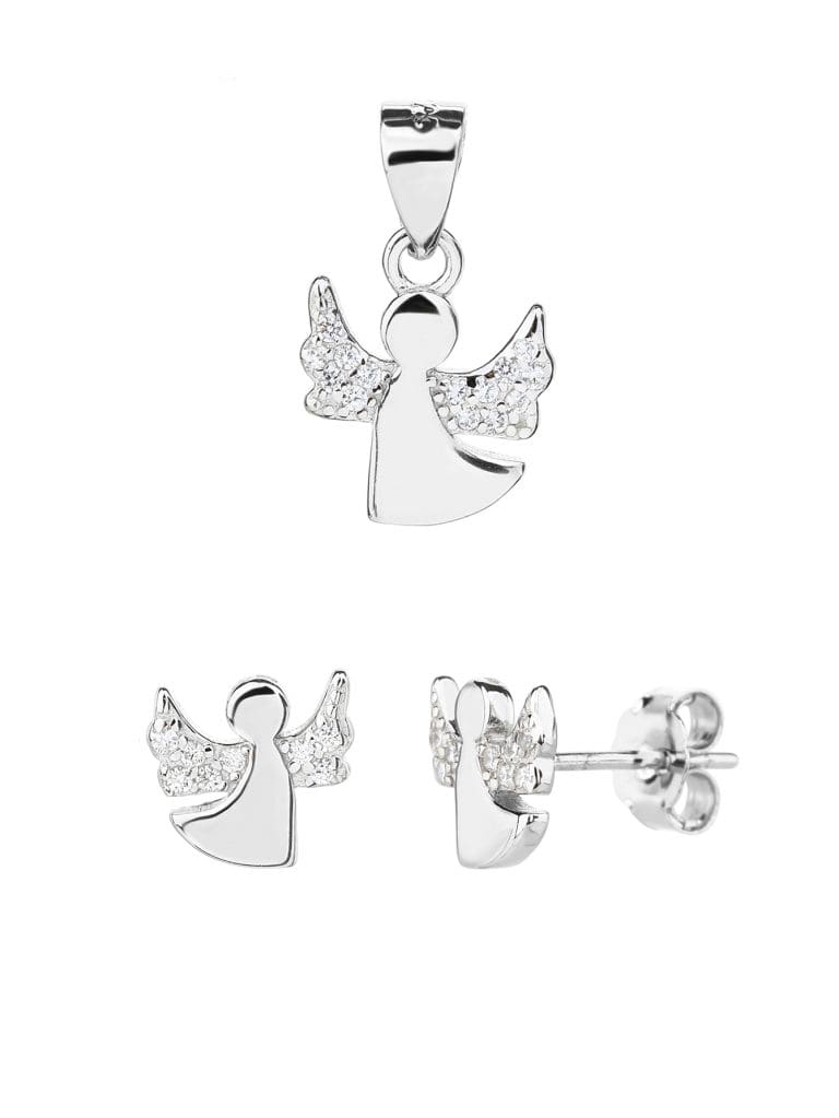 Engelsschmuck Set AG925 Silber, rhodiniert (ohne Kette)