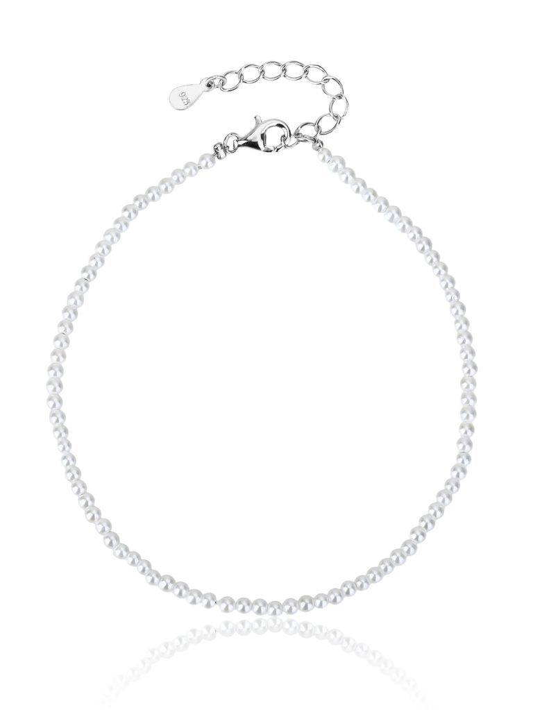 Muschelarmband von Shell, Rhodiumbeschichtetes Silber AG 925 (18 + 4 cm)
