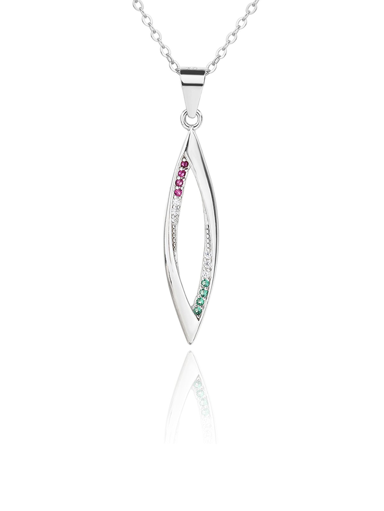 National Light Tricolor Set with Sleek-Curved Pendant and Earrings 1