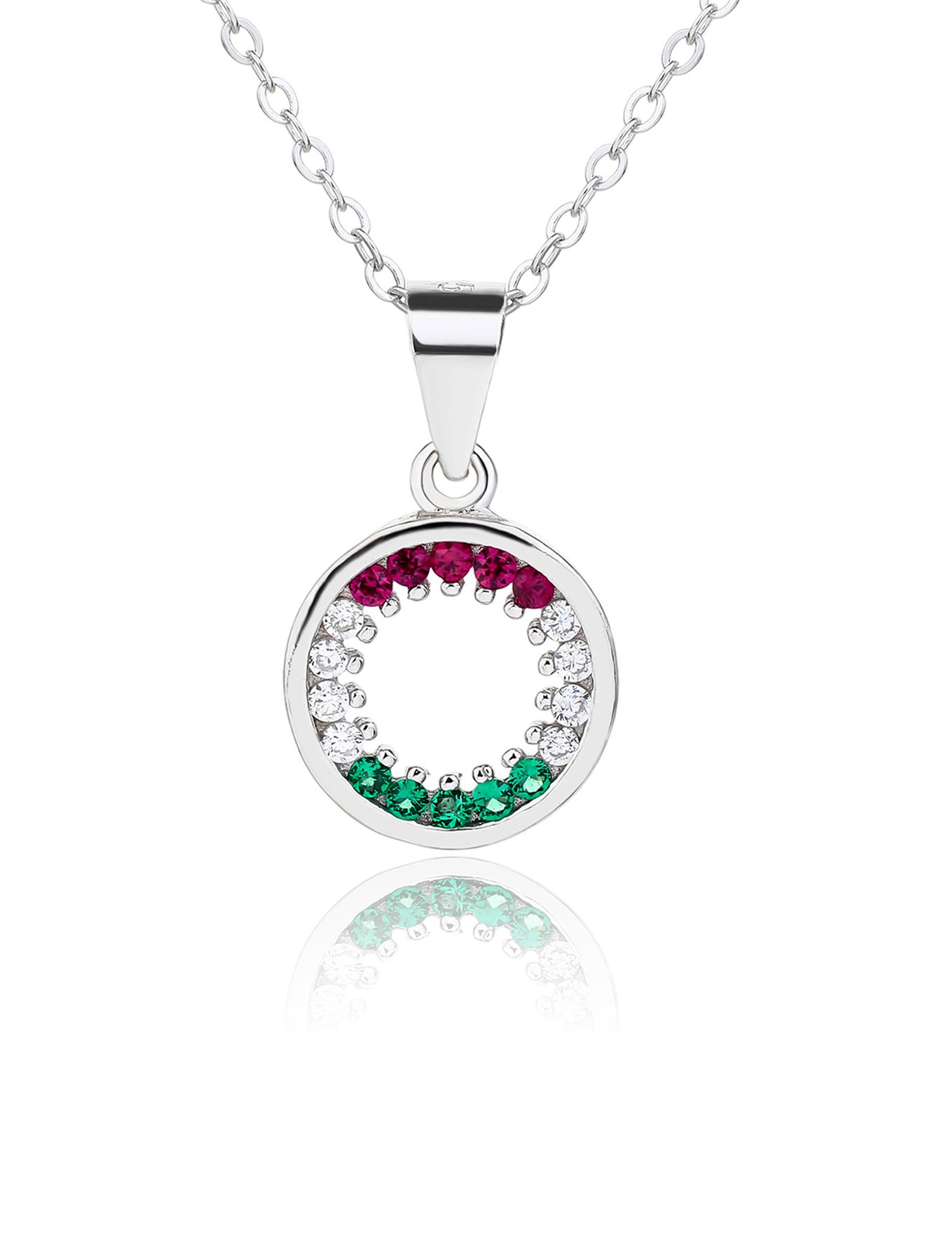 National Light Tricolor Circle Pendant and Earring Set 1