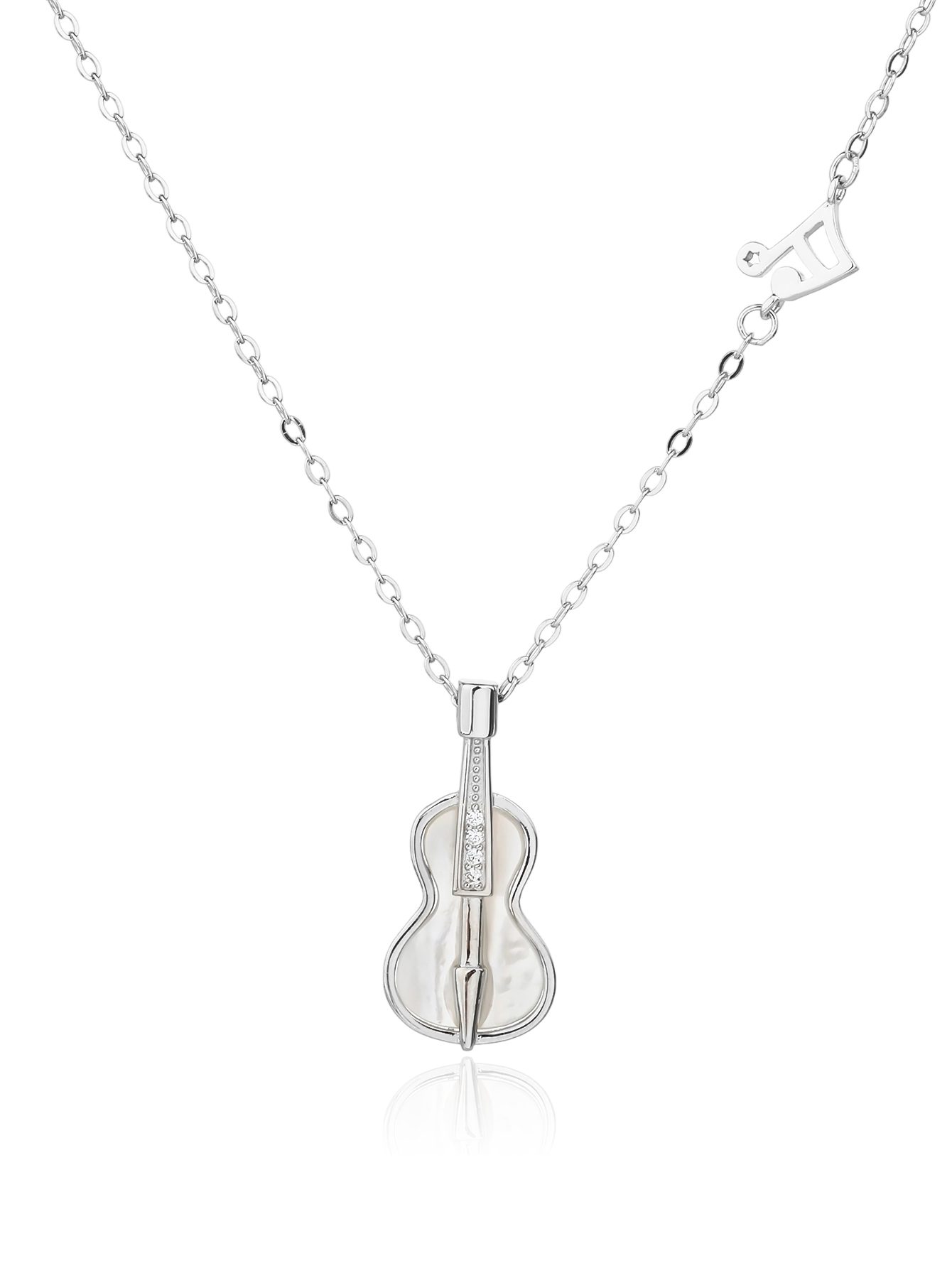 Gitár formájú medálos nyaklánc cirkóniával 3