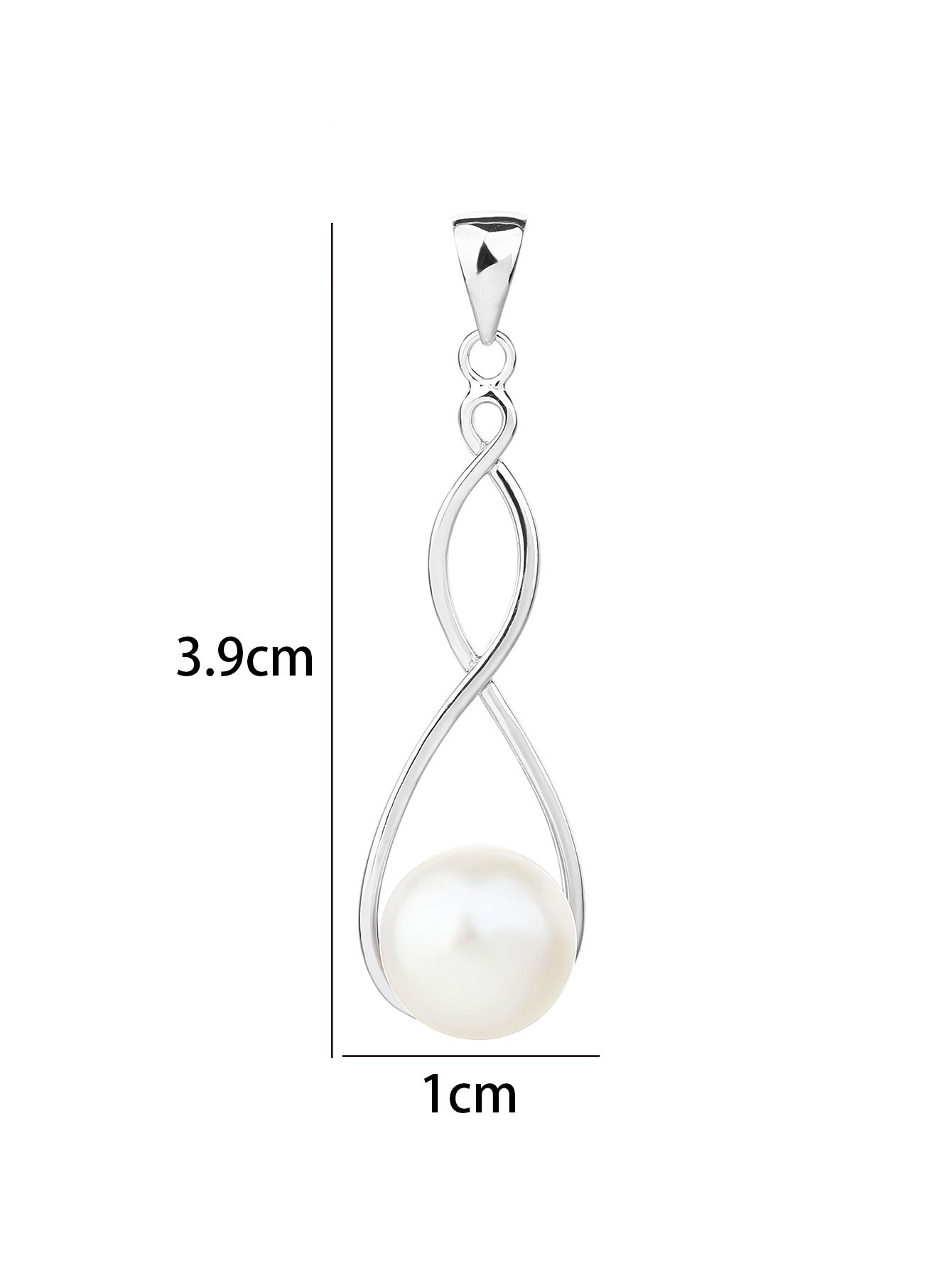 Elegáns gyöngy medál hullámvonalas designnal 2